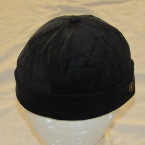 Clape Gegeen Domog X Hunnu Light Black Corduroy Brimless Hat Cap Adjustable